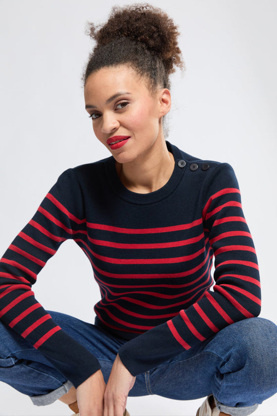 Armor-Lux - Groix - Pull marin de coton à rayures