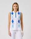 Daily Sports - Argyle Sleeveless Polo Shirt