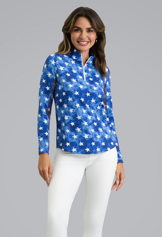 Ibkül - American Dream Long Sleeve Mock Neck Top – 10253