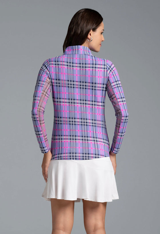 Ibkül - Judith Print Long Sleeve Mock Neck Top – 10934