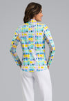 Ibkül - Tatiana Print Long Sleeve Mock Neck Top – 10937
