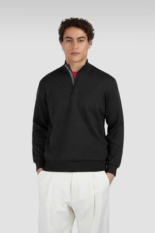 Paul & Shark - Chandail col zip de laine avec Alcantara®
