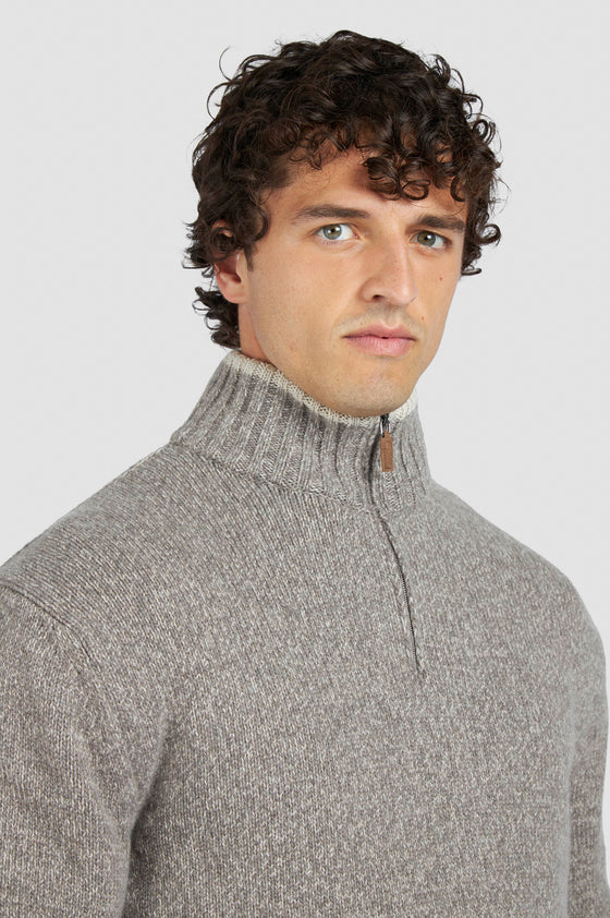 Paul & Shark - Chandail col zip de laine et cachemire