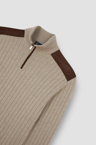 Paul & Shark - Chandail col zip de laine et cachemire