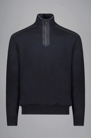 Paul & Shark - Chandail col zip de laine avec appliqués Loro Piana Rain System©