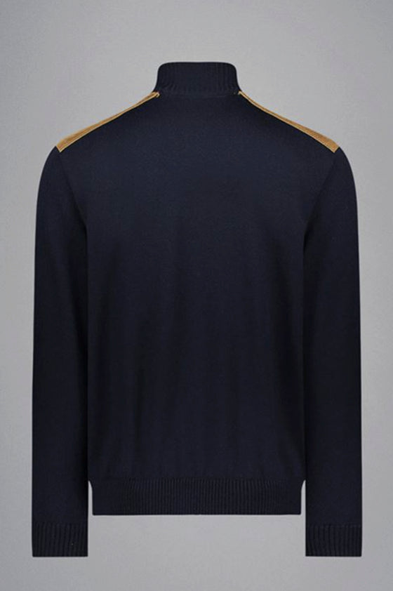 Paul & Shark - Cardigan de laine avec appliqués de velours cordé