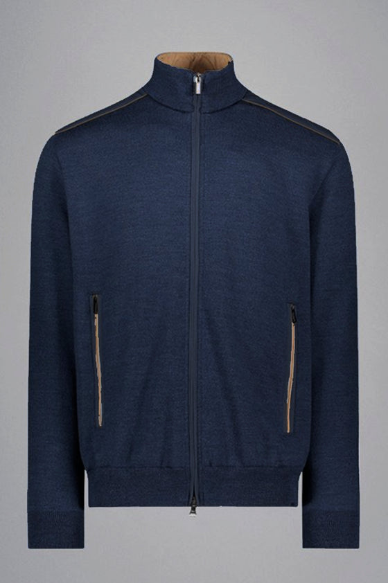 Paul & Shark - Cardigan de laine Typhoon Platinum