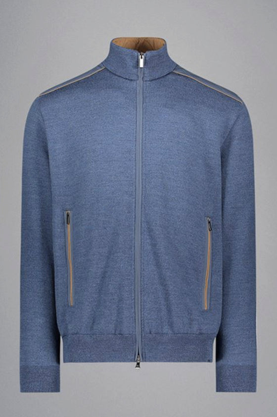 Paul & Shark - Cardigan de laine Typhoon Platinum