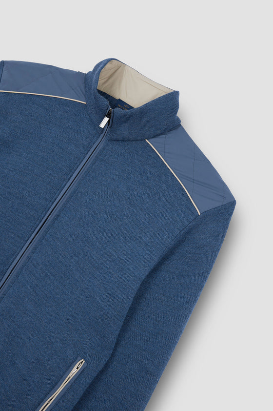 Paul & Shark - Cardigan de laine Typhoon Platinum