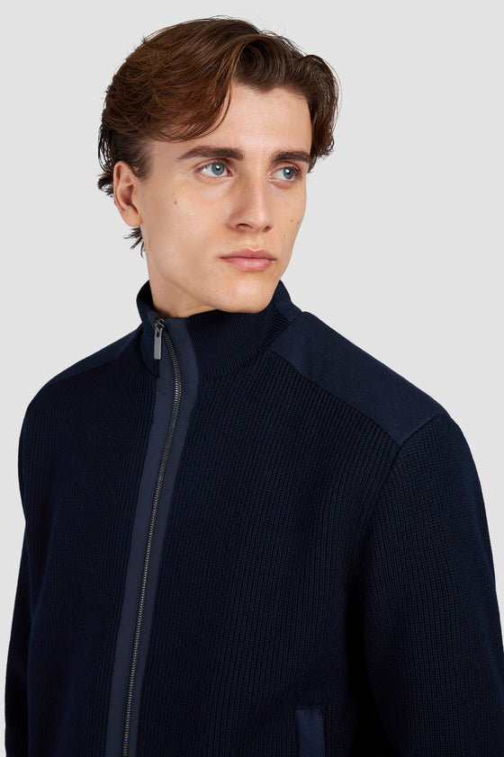 Paul & Shark - Cardigan doublé de laine Typhoon RE-4X4 Stretch