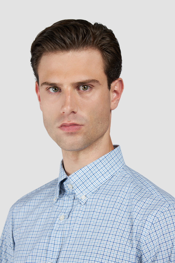 Paul & Shark - Chemise à carreaux de twill de coton