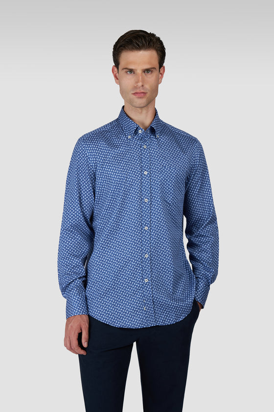 Paul & Shark - Chemise paisley de poplin de coton