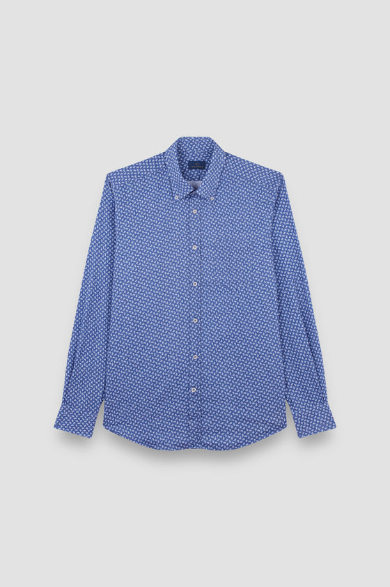 Paul & Shark - Chemise paisley de poplin de coton