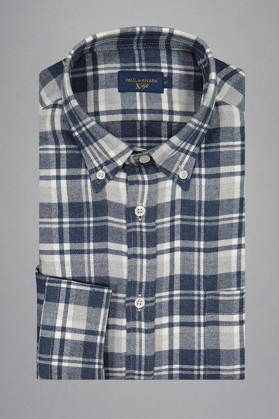 Paul & Shark - Chemise à careaux de flanelle Xsoft