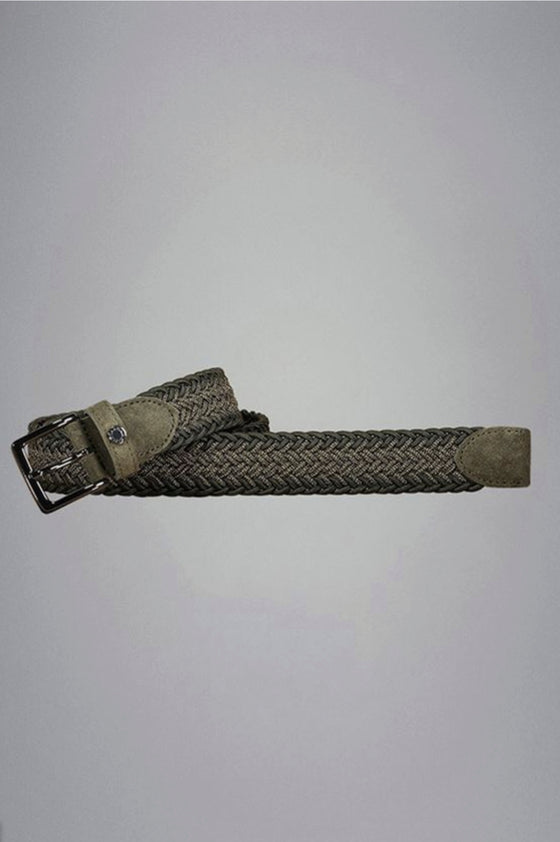 Paul & Shark - Ceinture avec détails de suède tressée élastique