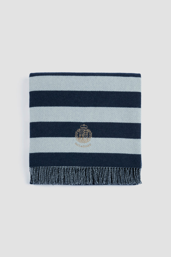 Paul & Shark - Couverture de laine et cachemire à rayures