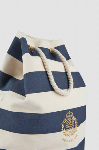 Paul & Shark - Sac baluchon rayé de canvas de coton