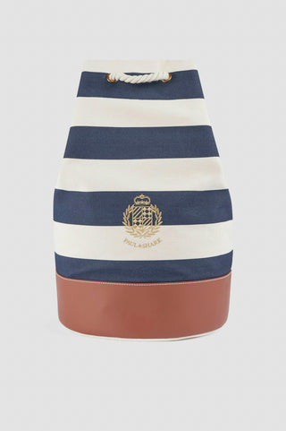 Paul & Shark - Striped cotton canvas duffel bag