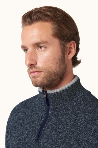 Paul & Shark - Chandail col zip de laine et cachemire