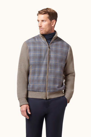 Paul & Shark - Cardigan de laine et cachemire à motif tartan