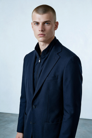 Emanuel Berg - Alberto - D-Constructed Wool and Cashmere Suit Jacket - Navy