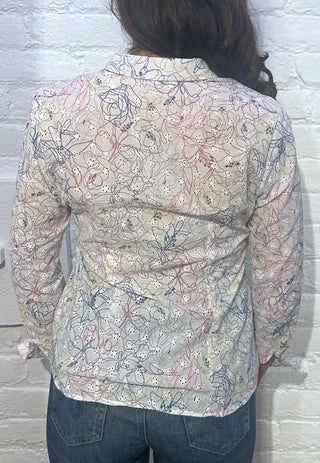 VLT's by Valentina's - 24-60 - Long sleeve floral cotton blouse