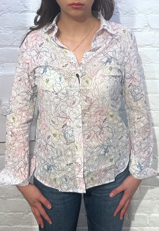 VLT's by Valentina's - 24-60 - Long sleeve floral cotton blouse