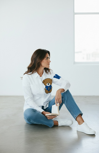 VLT's by Valentina's - 25-24 - Cotton long-sleeve bear blouse