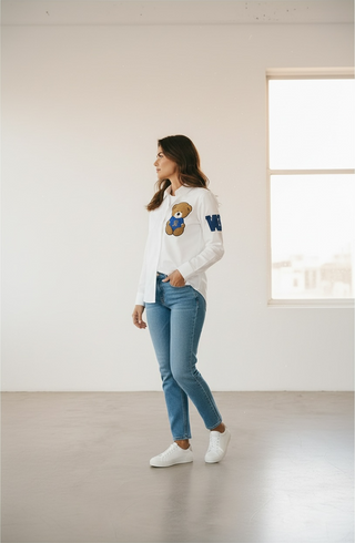 VLT's by Valentina's - 25-24 - Cotton long-sleeve bear blouse
