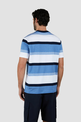 Paul & Shark - Short-sleeved striped mercerized cotton T-shirt