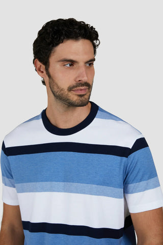 Paul & Shark - Short-sleeved striped mercerized cotton T-shirt