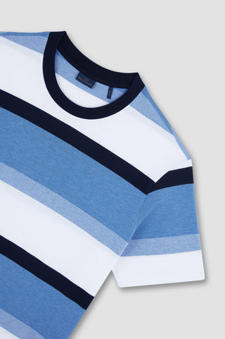 Paul & Shark - Short-sleeved striped mercerized cotton T-shirt