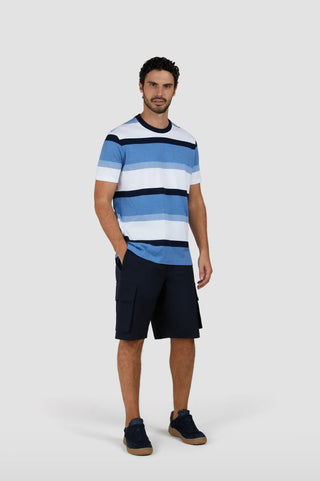 Paul & Shark - Short-sleeved striped mercerized cotton T-shirt