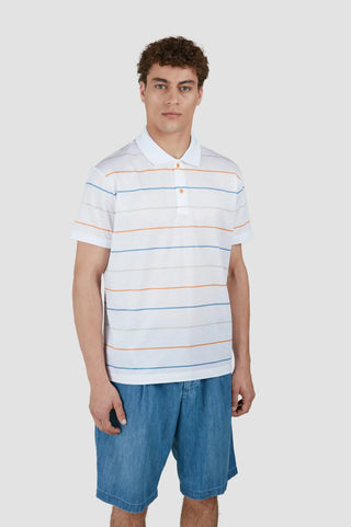 Paul & Shark - Short-sleeved double mercerized cotton polo