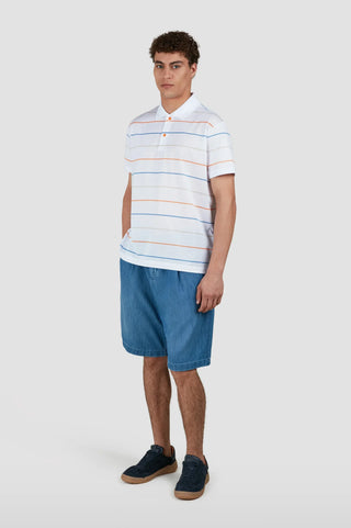 Paul & Shark - Short-sleeved double mercerized cotton polo