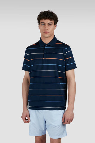 Paul & Shark - Short-sleeved double mercerized cotton polo