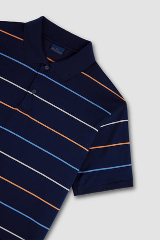 Paul & Shark - Short-sleeved double mercerized cotton polo