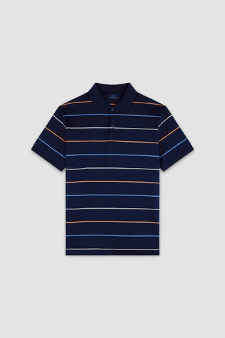 Paul & Shark - Short-sleeved double mercerized cotton polo