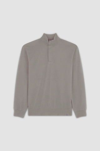 Paul & Shark - Summer wool zip collar sweater with Alcantara®