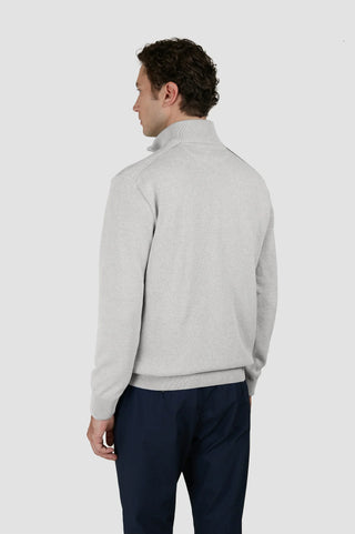 Paul & Shark - Chandail col zip de coton Fresco avec appliqués de lin