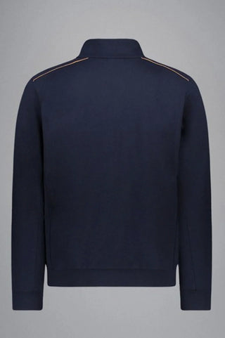 Paul & Shark - Stretch Cardigan Typhoon Platinum with Alcantara