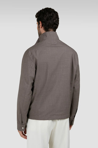 Paul & Shark - Wool and silk bomber Loro Piana Green Storm System™