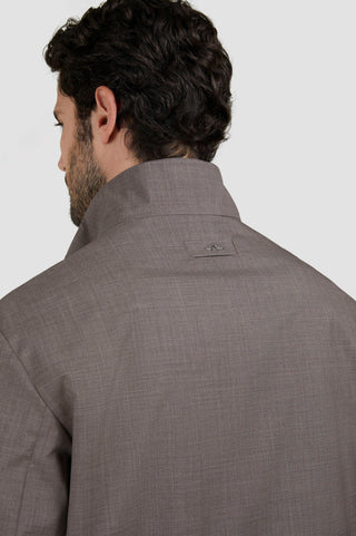 Paul & Shark - Wool and silk bomber Loro Piana Green Storm System™
