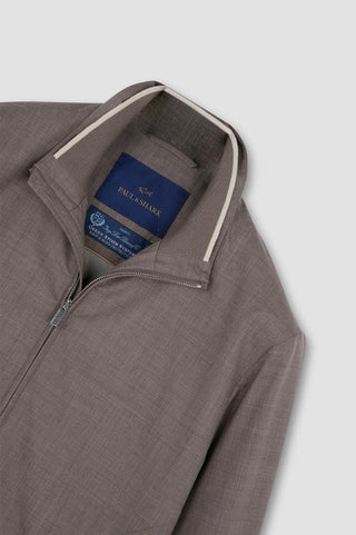 Paul & Shark - Wool and silk bomber Loro Piana Green Storm System™