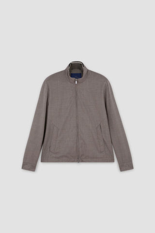 Paul & Shark - Wool and silk bomber Loro Piana Green Storm System™