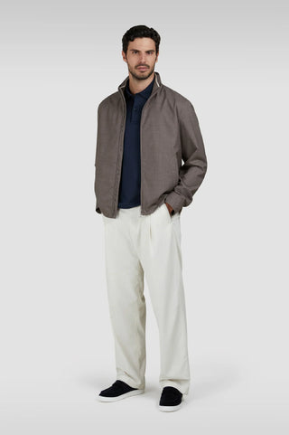 Paul & Shark - Wool and silk bomber Loro Piana Green Storm System™