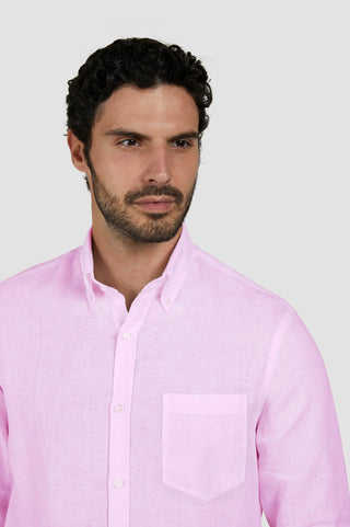 Paul & Shark - Chemise de lin manches longues unie