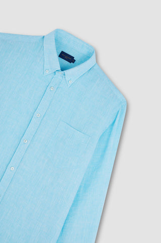 Paul & Shark - Chemise de lin manches longues unie