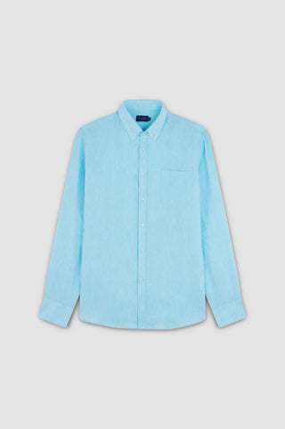 Paul & Shark - Chemise de lin manches longues unie
