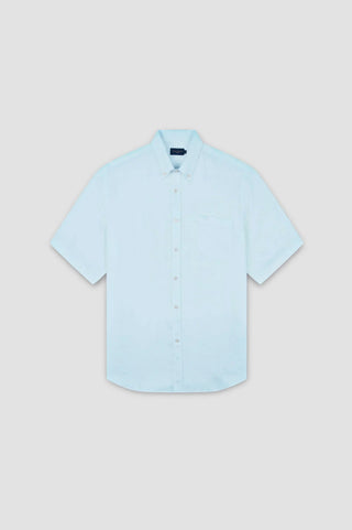 Paul & Shark - Chemise unie de lin manches courtes
